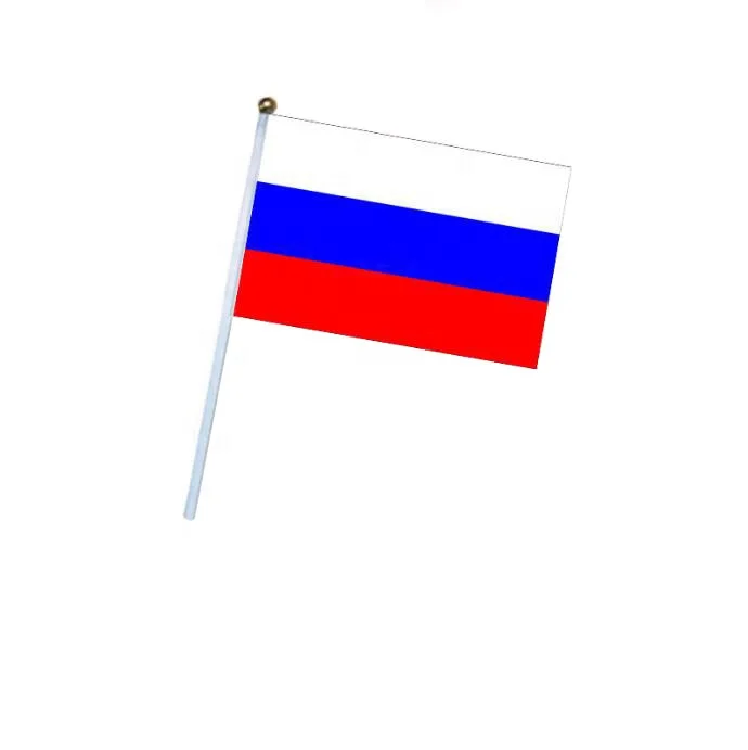 Заводская цена Россия русские ручные флаги на палочке маленькие мини