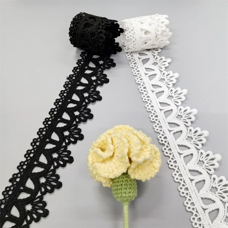 Factory Recommend Buying 4.8CM Trimming Lace Embroidery Designs Lace Trim For Decoration Traditional Apparel