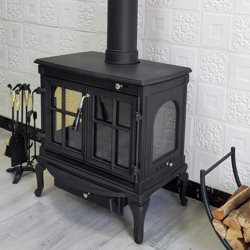Внутреннее украшение настоящий огонь домашняя печь для отопления современный домашний отдых простой камин из чугуна независимый