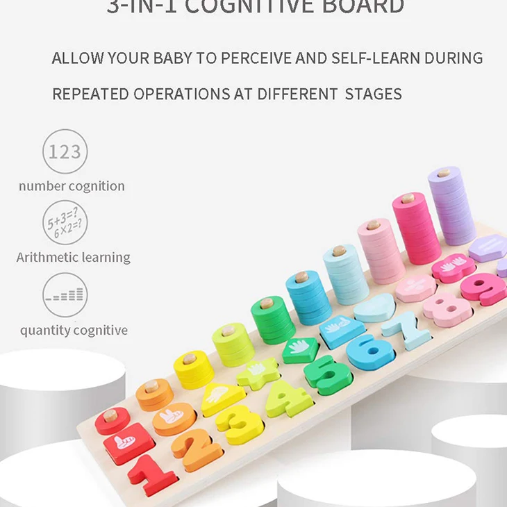 Wholesale custom montessori green boards math manipulatives game for children