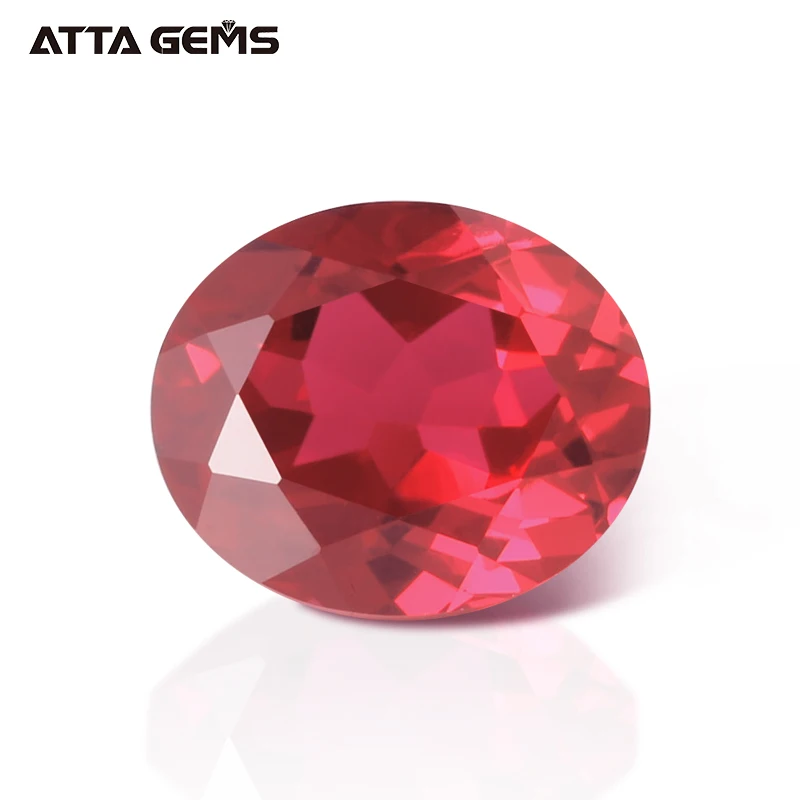 Синтетический 7*5 мм овальной огранки #5 Рубин корунд искусственный камень цена за карат