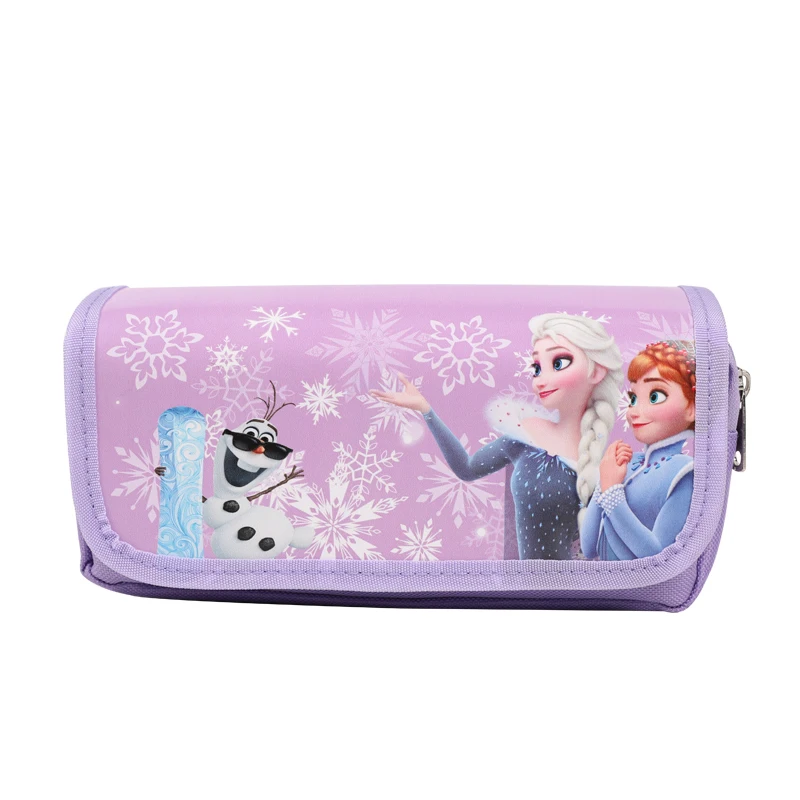 TOPSTHINK Frozen ice princess fabric kawaii 2 layer beautiful girl pencil case with zipper