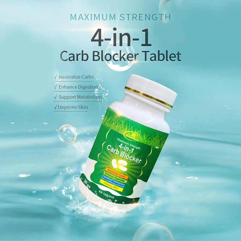OEM ODM Private Label  4 in 1 Carb Blocker Tablets Body Shape Slim Pills For Flat Belly Flat Tummy Supplements