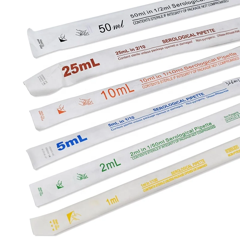 Plastic serological pipette 1ml Laboratory Wholesale Disposable 1ml Liquid Transfer Serological Pipette