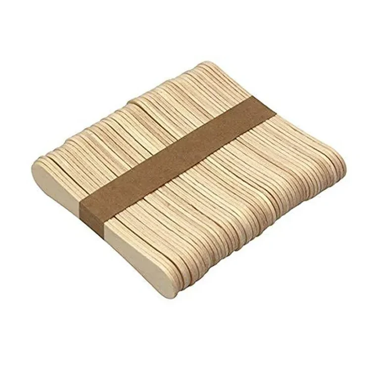 Birch Wood Wooden Square Shape Ice Cream Spoon wooden ice cream stick popsicle stick high quality ice cream stick