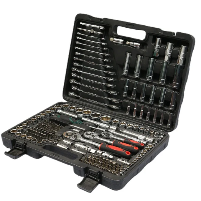 218pcs Professional auto repairing socket tool set mechanical toolbox