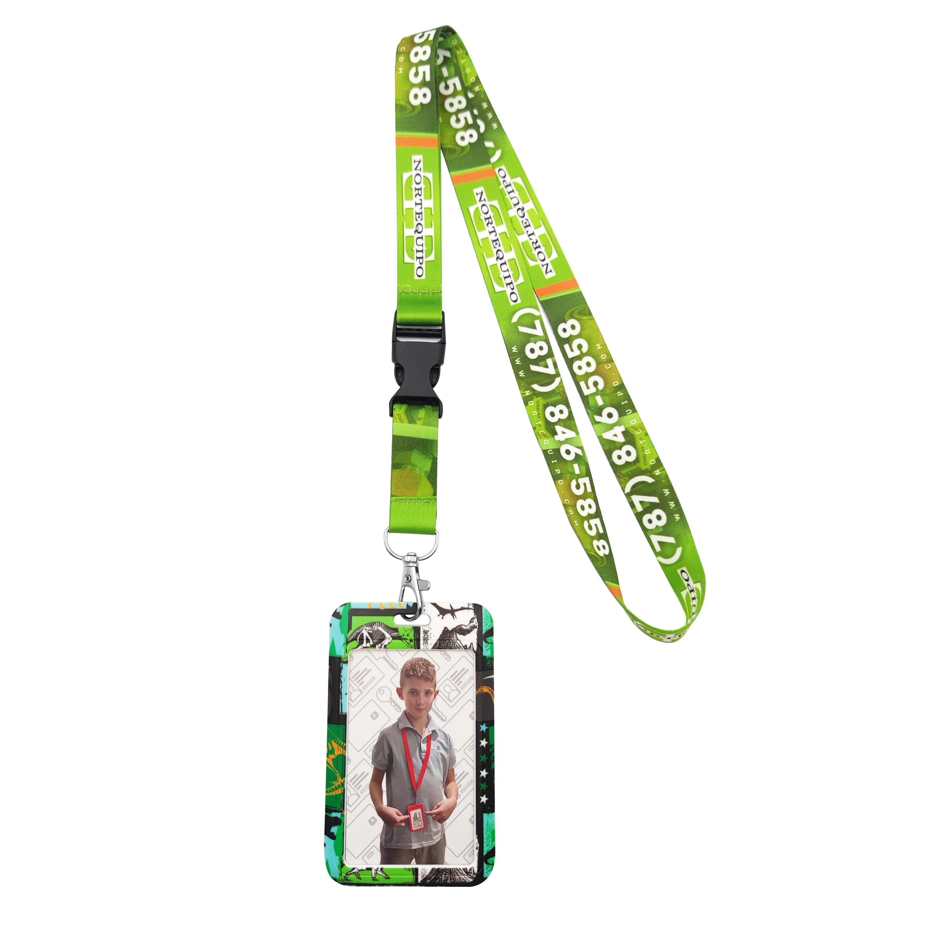 Wholesale Customization Neck strap ID Card Holder polyester Lanyard with ID Card Holder