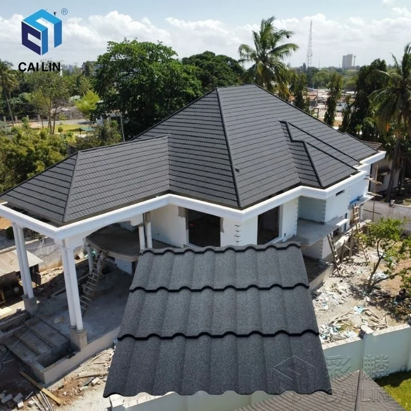 Cailin Roofing Materials Galvalume Precio Stone Granules Coated Aluminum Roof Tile