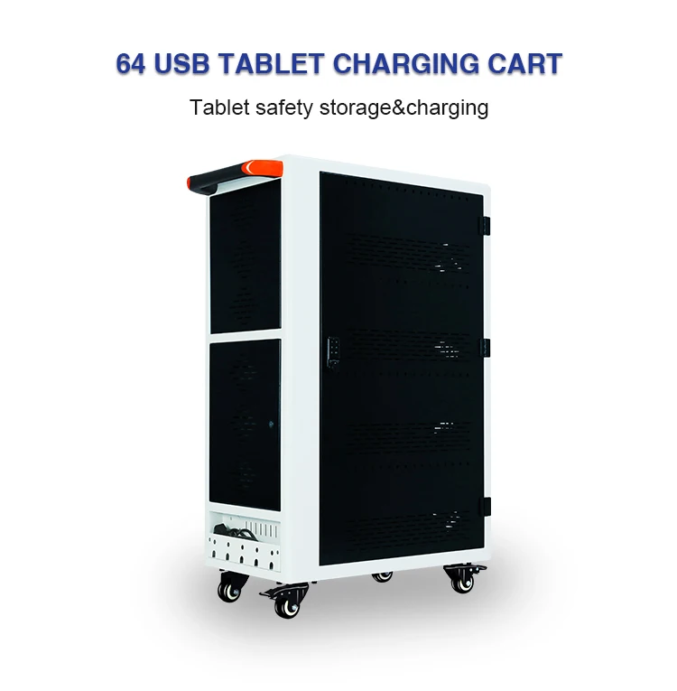 Educational Equipment Mechanical Three Point Lock Charging Cart Focused Quality And Personal Safety For Tablet