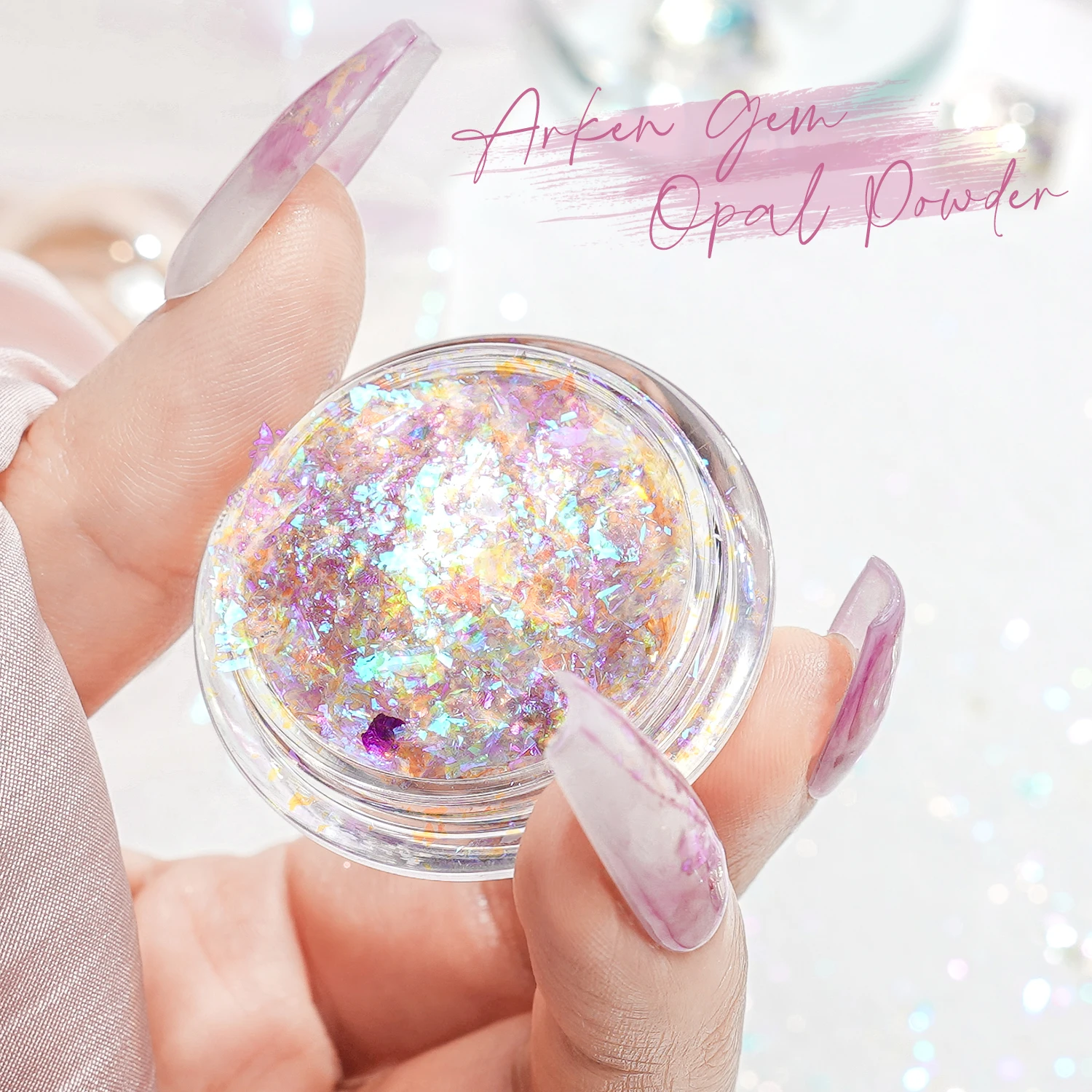 HNDO Mica Opal Powder Paint Colorshift Nail Art Solvent Resistant  Pigment  Chameleon Flakes