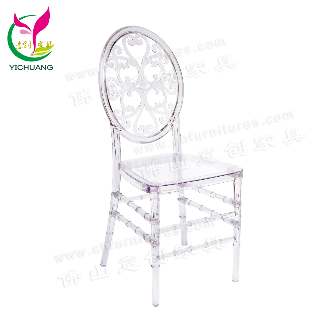 Outdoor party rectangular plastic folding dinning table chair set, transparent acrylic ghost chair for wedding or banquet