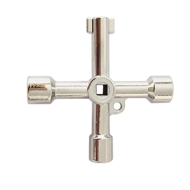 Multi-functional Key Wrench 4 In 1 Universal Cross Key Triangle Square Key for Train Electrical Elevator Cabinet Valve Wrench