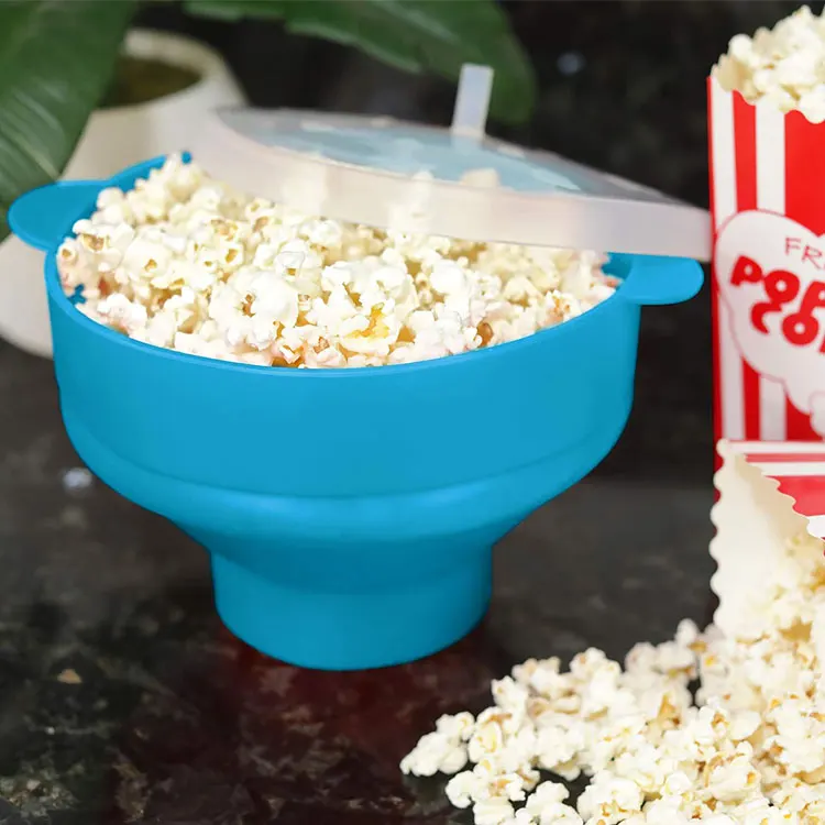 Professional Silicon Microwave Popcorn Maker popcorn foldable Silicone Popcorn bucket