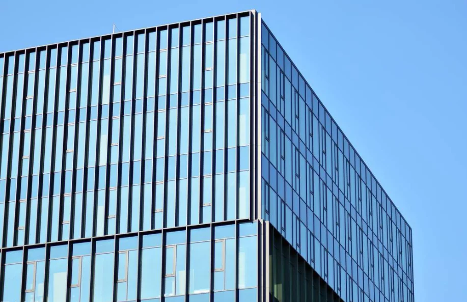 facade Aluminum commercial building big glass facade window wall Tempered Low-e spider curtain walls & access