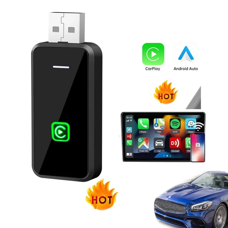 Factory OEM 2024 trend High-end USB Wireless CarPlay Adapter CP520 Converts Wired to Wireless Dongle for iPhone Apple iOS 10+