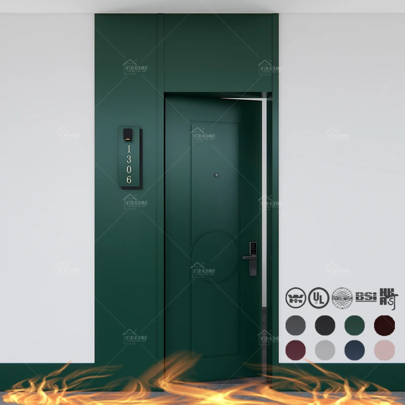 Australian fire protection standards interior hotel room door made of wood door paint wooden fire door with wall panel design