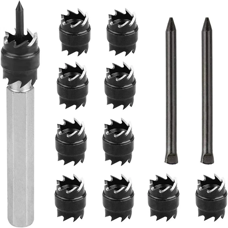 13 Pcs/Set Spot Weld Drill Bit Double Sided Blade Spot Weld Cutter Heatproof High Speed Steel for Workshop for Industrial