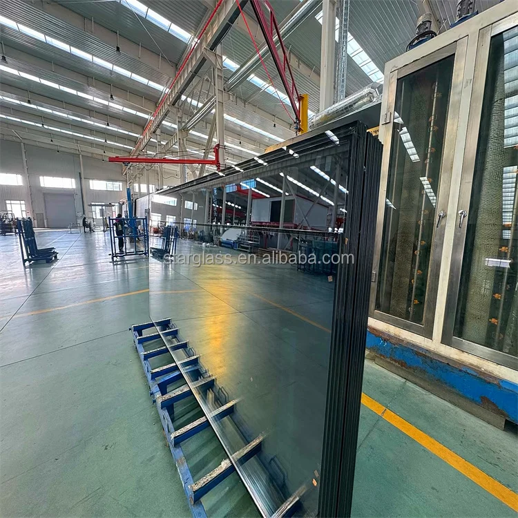 Glass factory windows and doors 12mm low - e double glazed tempered glass insulated glass