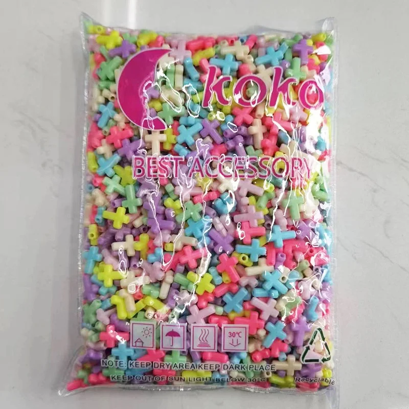 CJ loose beads five pointed star Heart flower butterfly five pointed star plastic beads Mix color