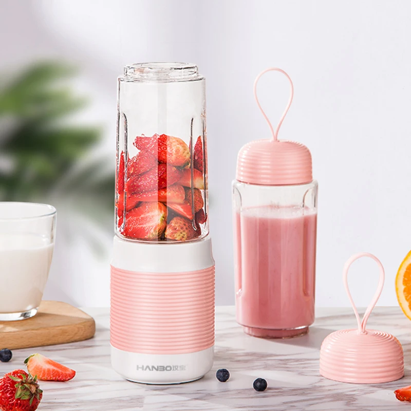 Custom logo electric mini Ice bottle blender home USB 4 blades juicer cup machine portable fruit juice blenders fruit