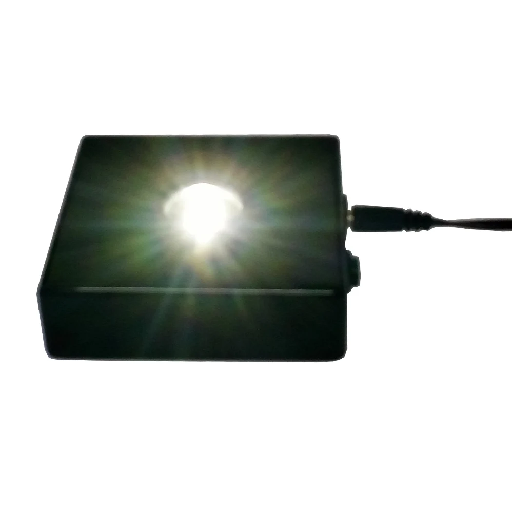 BOSHI Black Piano lacquer Finish Wood White SMD Light Vase displaying LED Light Base stand