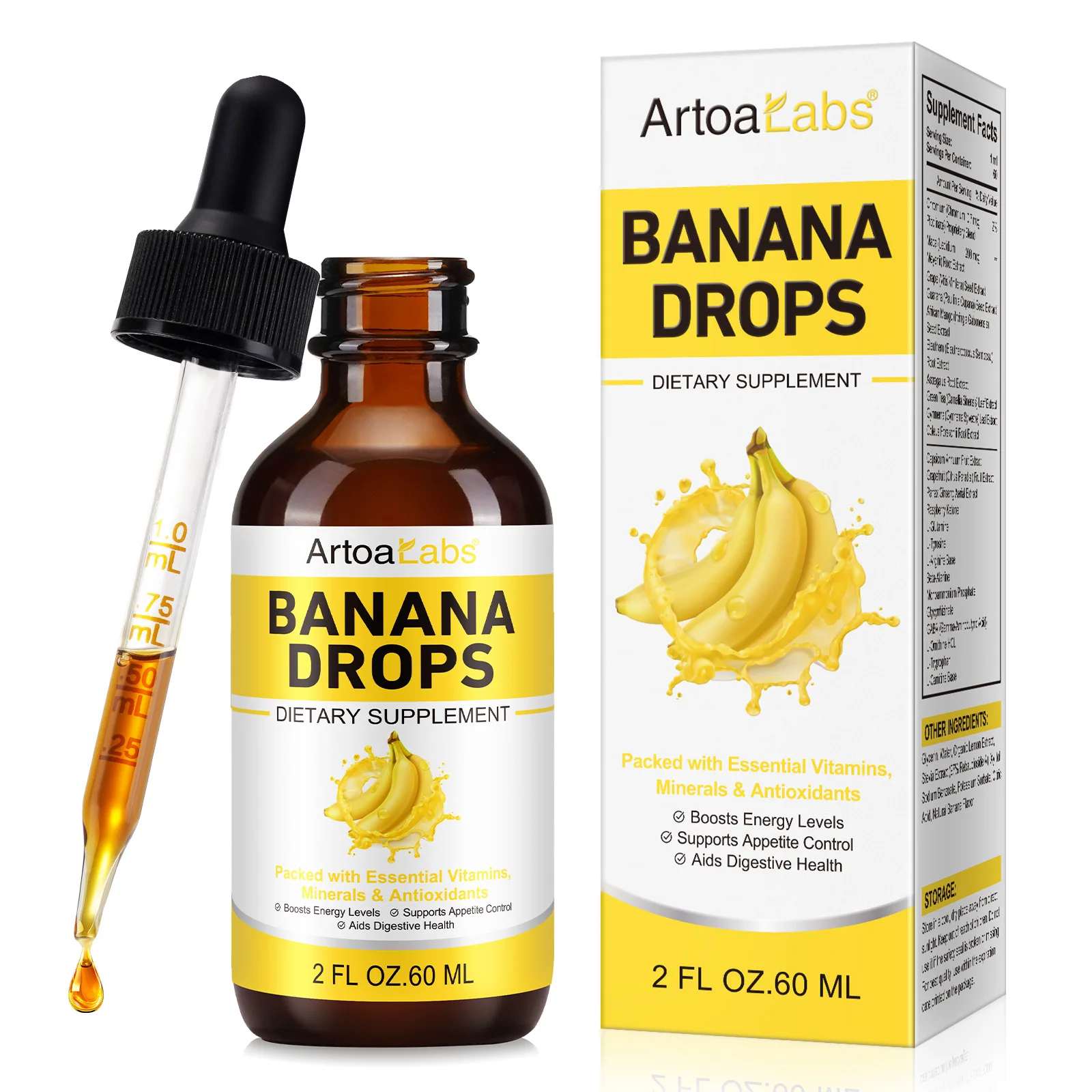 OEM Banana Weight Loss Drops Dietary Supplement Slim Banana Supplement Extract Liquid