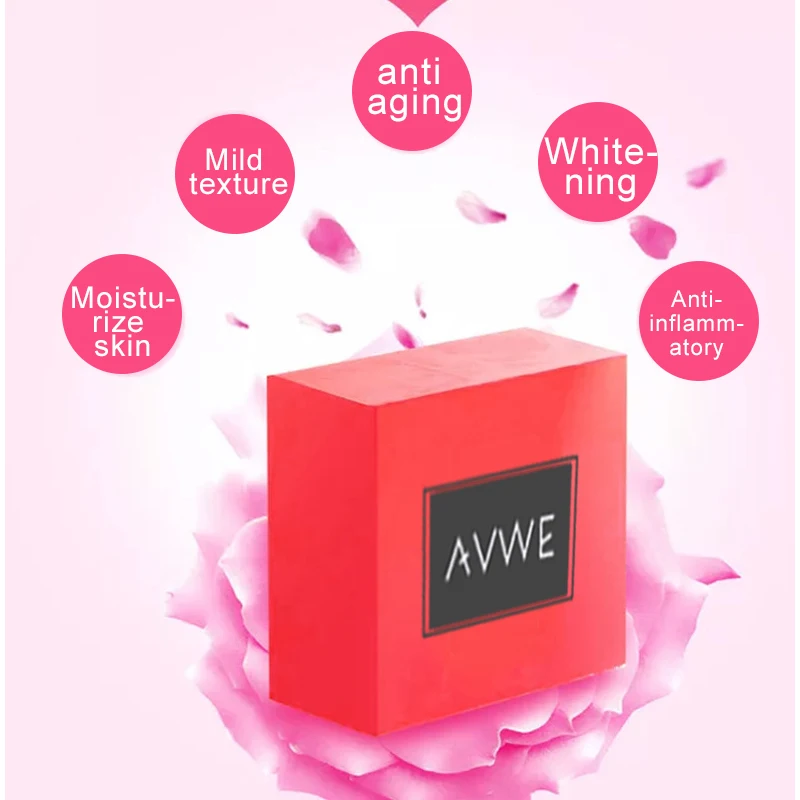 Rose Essential Oil Soap Whitening Cleaning Disinfection Wholesale Private Label Cosmetics Soap