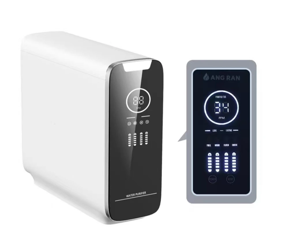 with display reverse osmosis water filter system for home drinking filtration machine ro