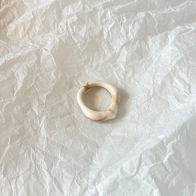 Wholesale Simple Resin Ring Ins Style Candy Color Ring  Hot Selling Students Cute Ring