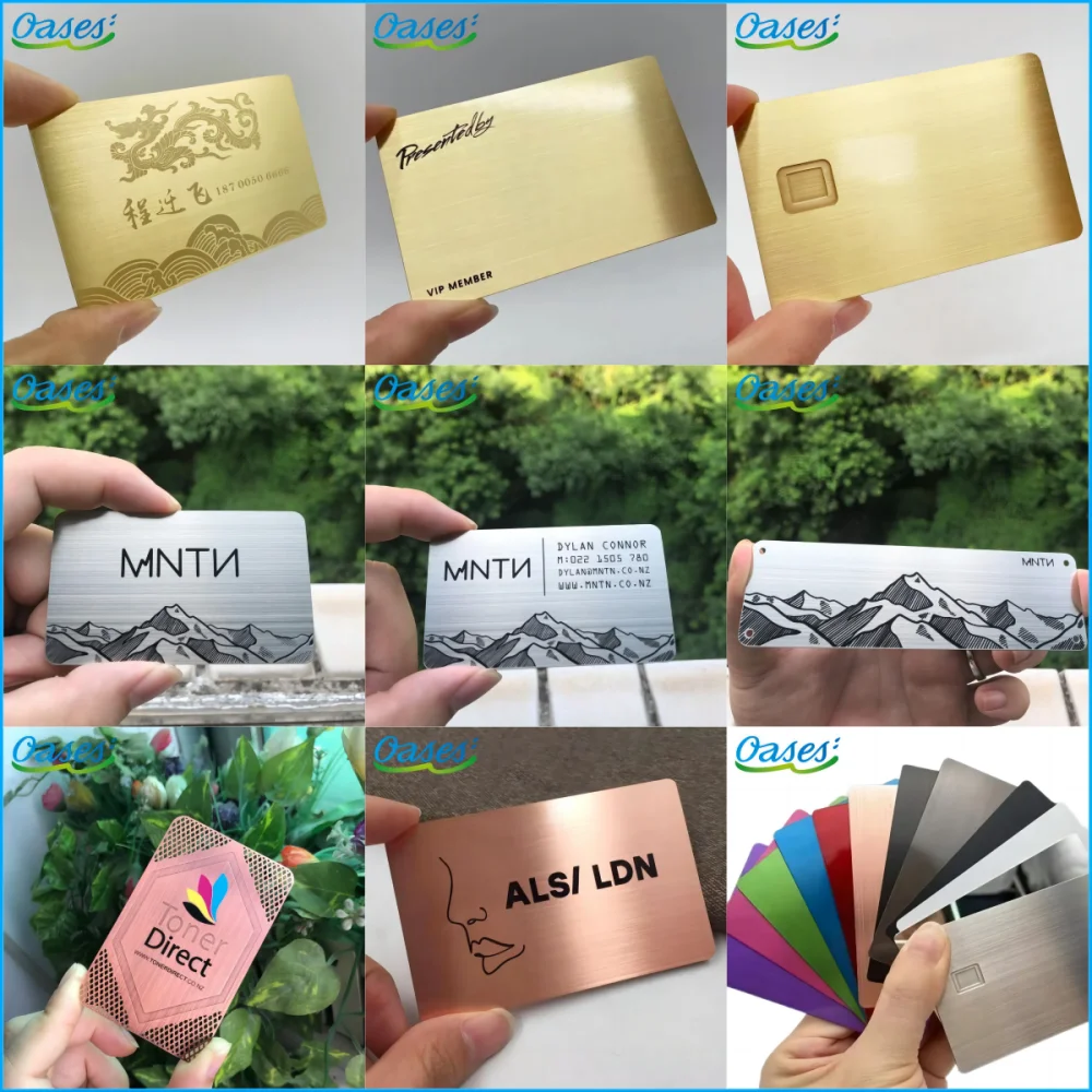 Brush Finish metal Cards