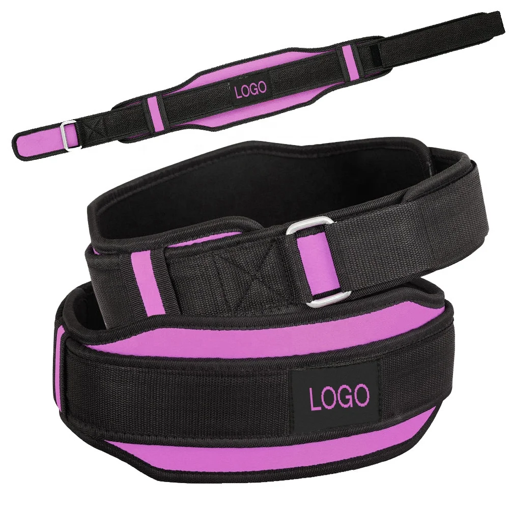 Neoprene Weight Lifting Belt Gym Fitness Wide Back Support Training women pink color belt