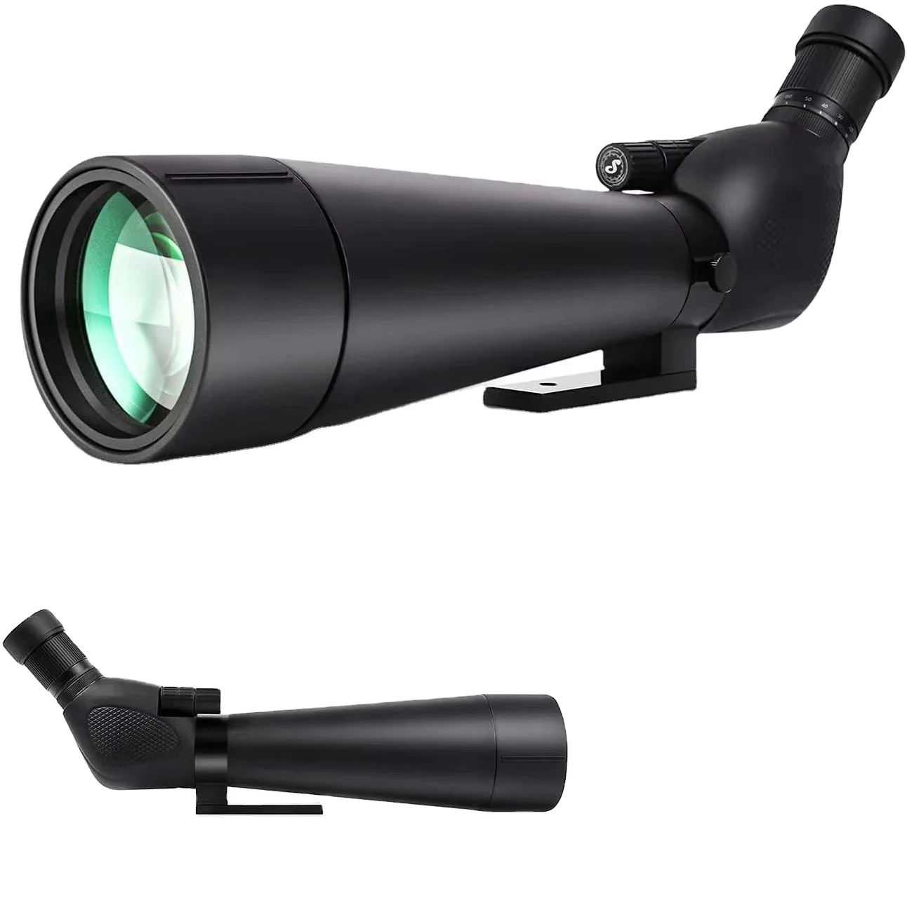 Optical Angled Spotting Scope Smooth 20-60 x 80 Target Shooting Wildlife Bird Watching
