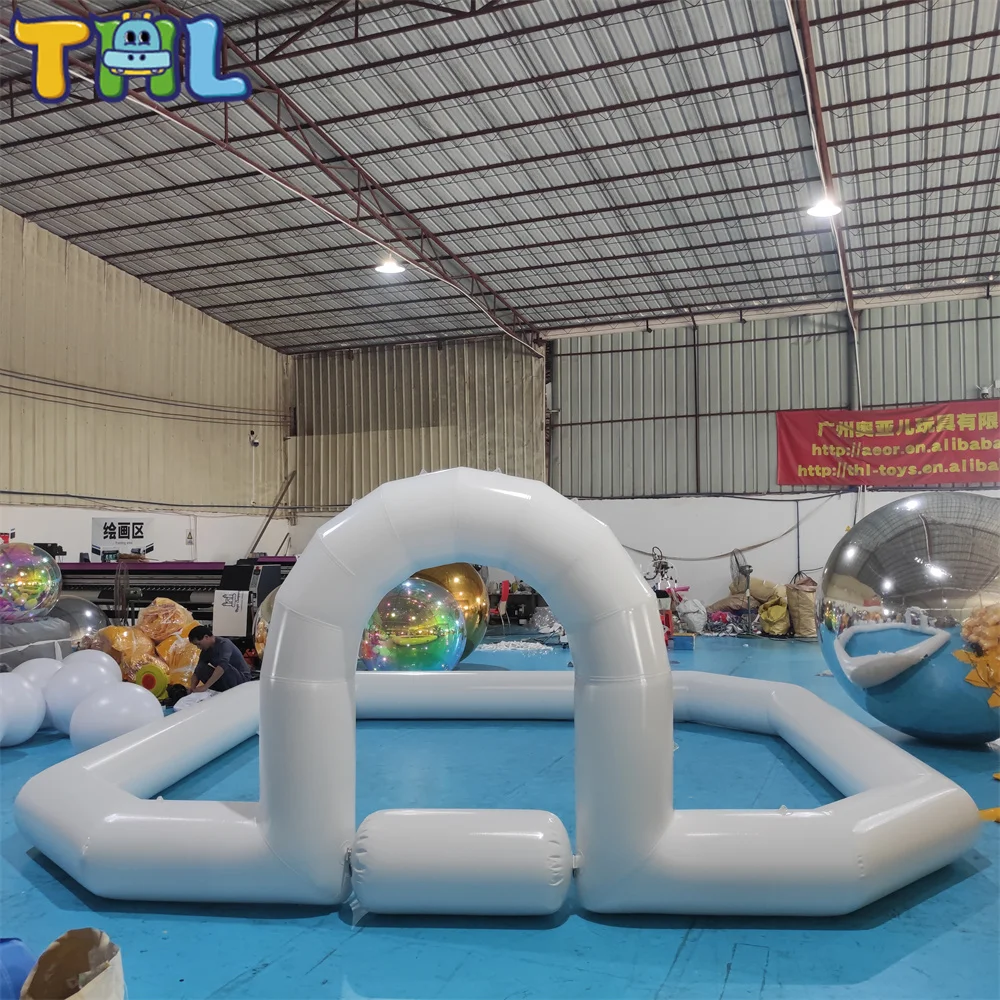 best PVC custom inflatable race track for bumper cars inflatable race track
