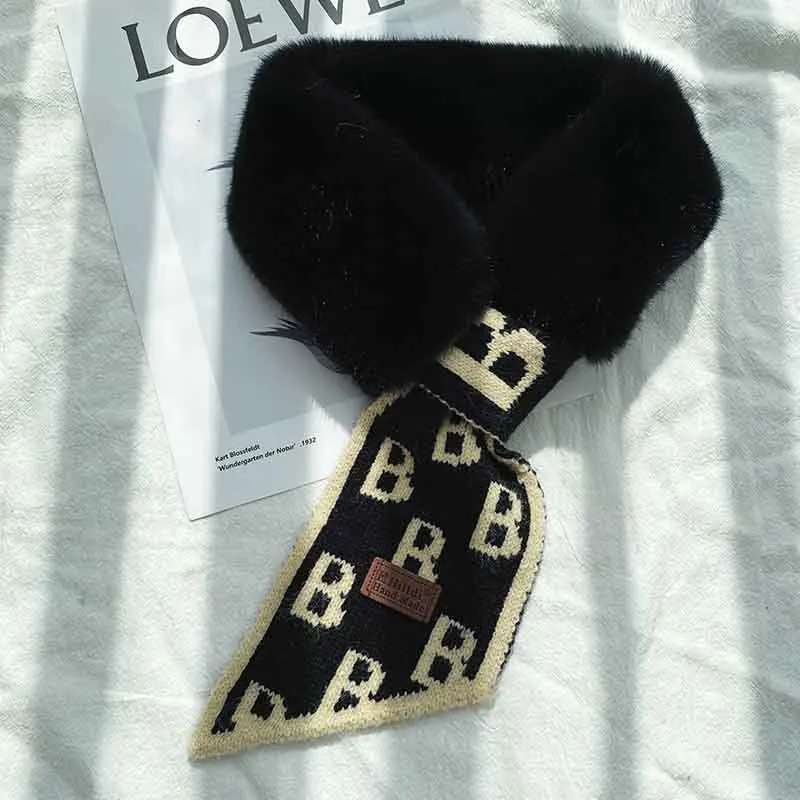 Оптовая продажа Модный женский зимний теплый шарф из искусственного меха и