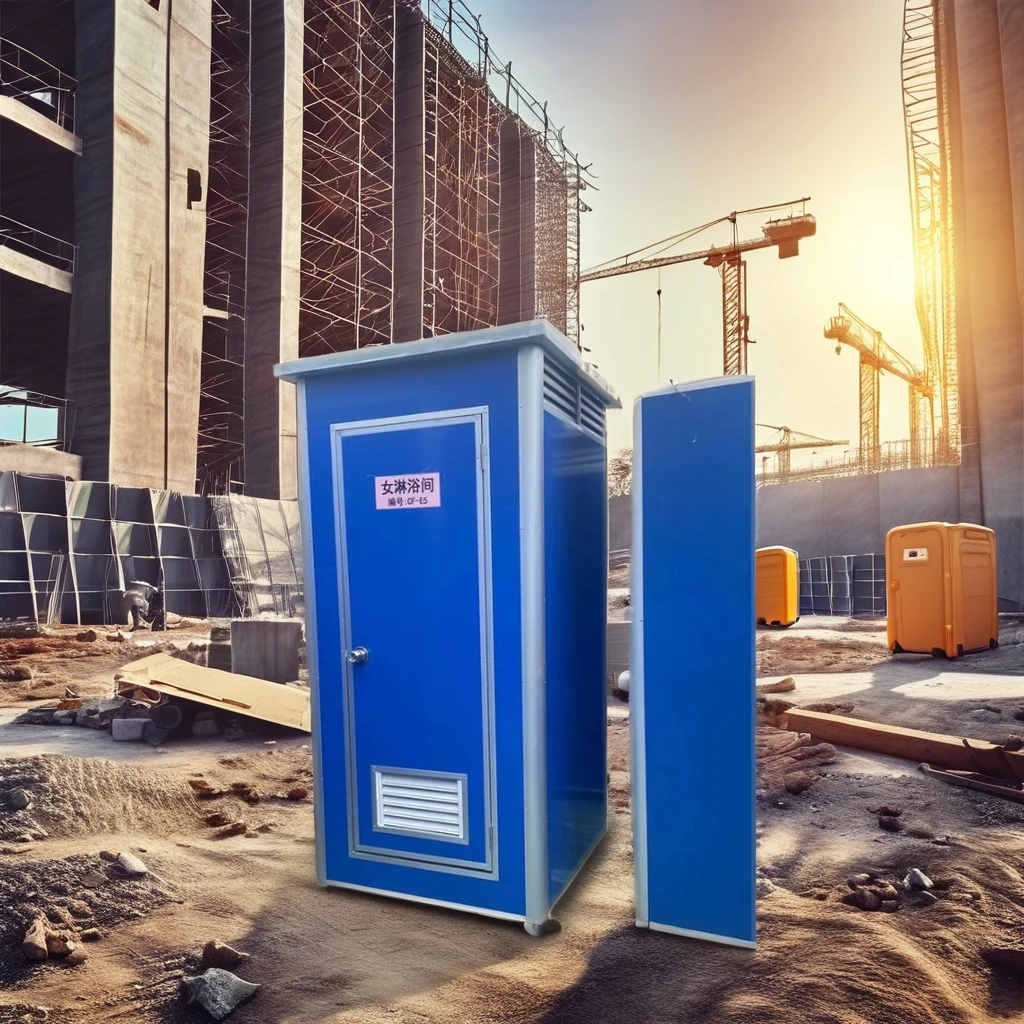 Outdoor Mobile Toilet Steel Ablution Modular Camp toilet wc with Graphic Design Portable toilet Sandwich Panel Wall Bathroom Use