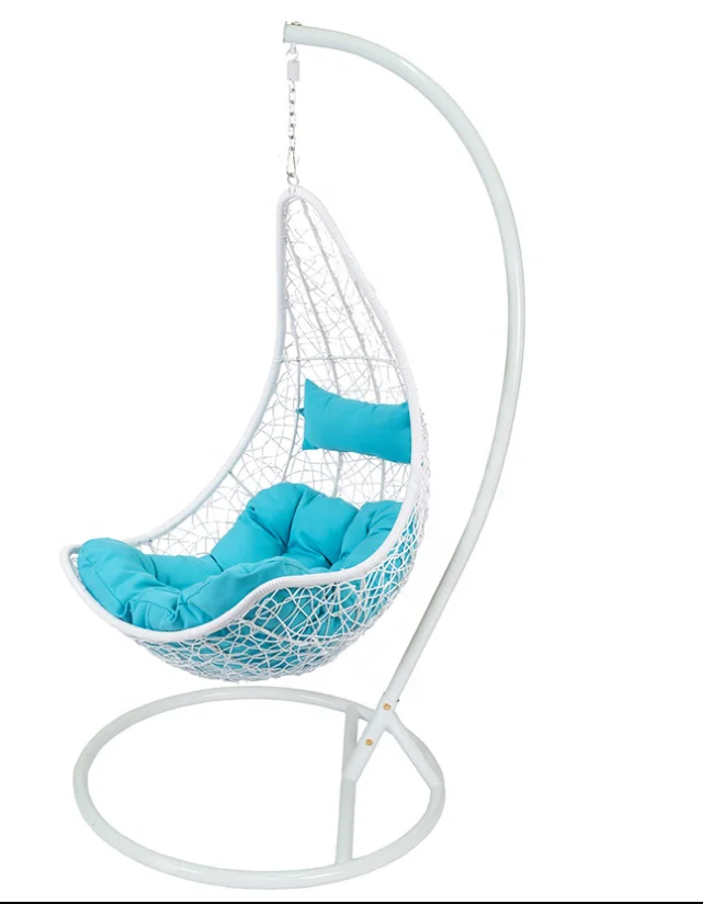 New Design Pear Shape Outdoor Rattan Swing Chair Round Circle Indoor Bird Nest Swing Chair For Adult