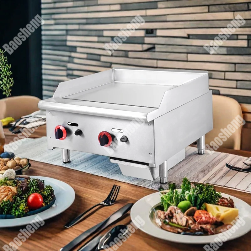 Commercial Griddle Restaurant Kitchen Stainless Steel Flat Top Griddle Grill Cast Iron Plate Griddle