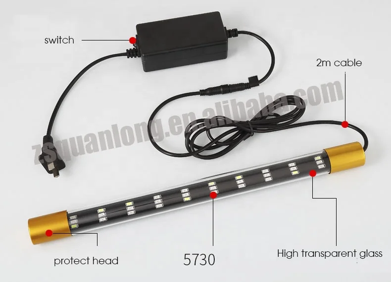Quanlong T8 submersible led lamp aquarium tanning light for arowana