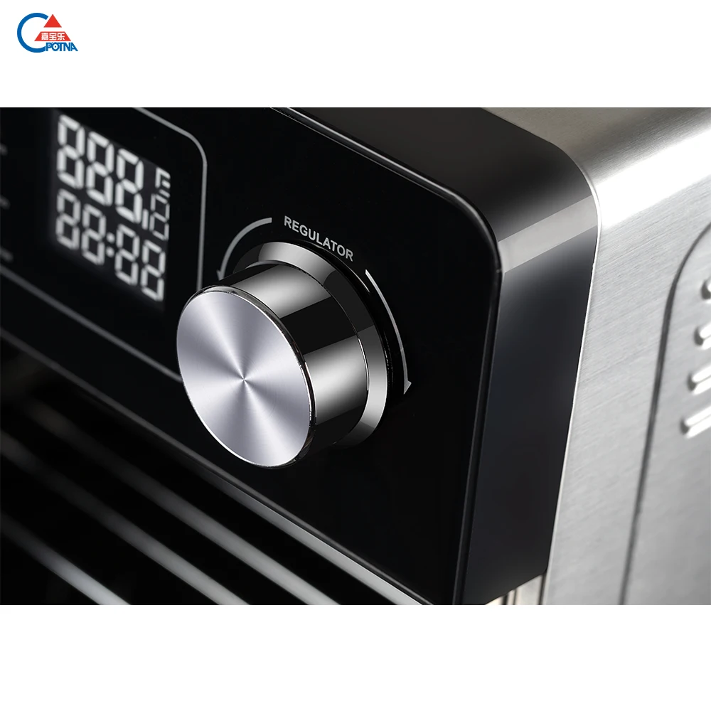 LED Digital ETL-Certified 16-In-1 Electric Air Fryer Oven with Light Indicator Double Layer Glass Door Toaster Air Fryer Oven