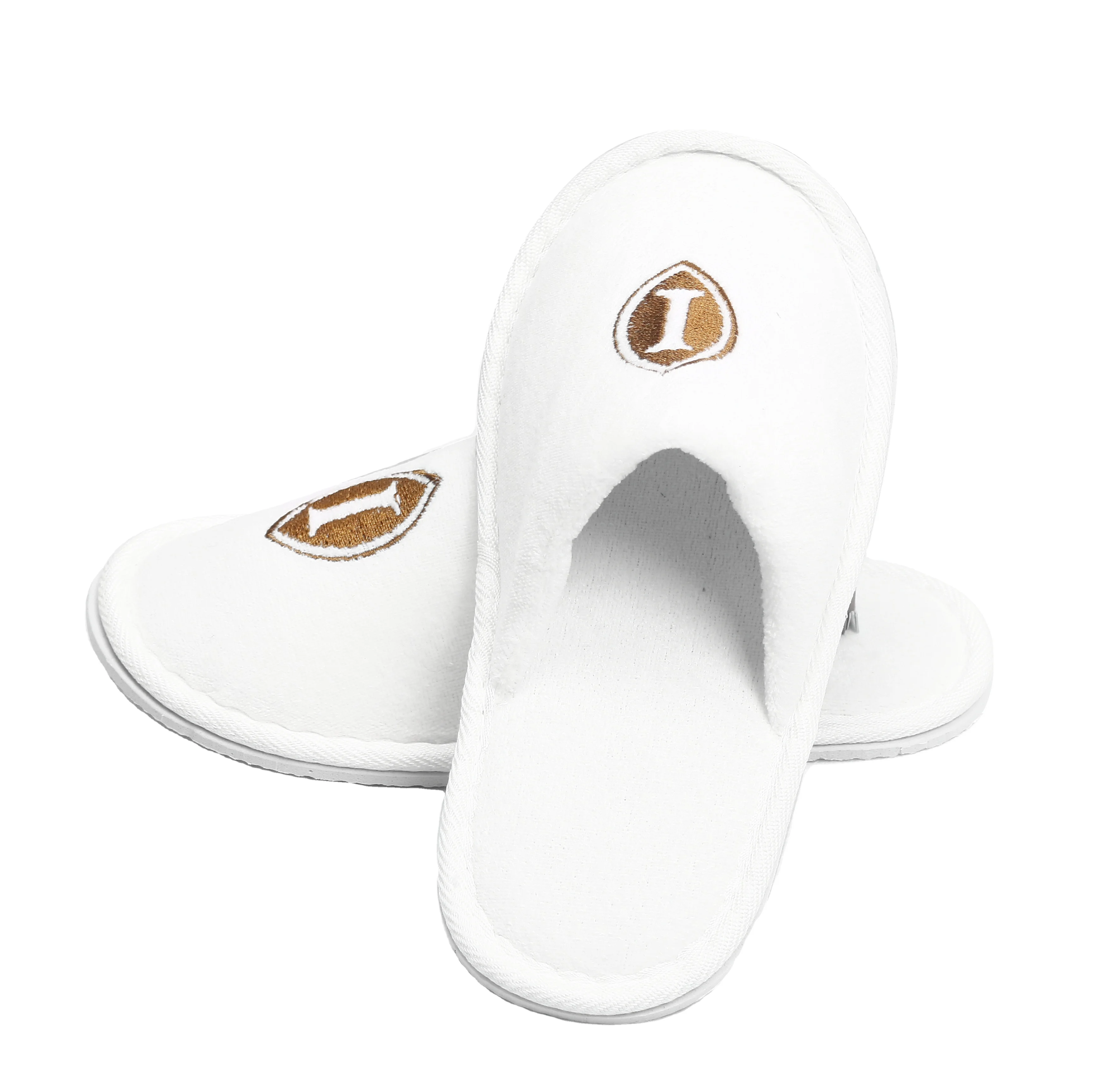 Personalized White Disposable Hotel Slippers High Quality Spa