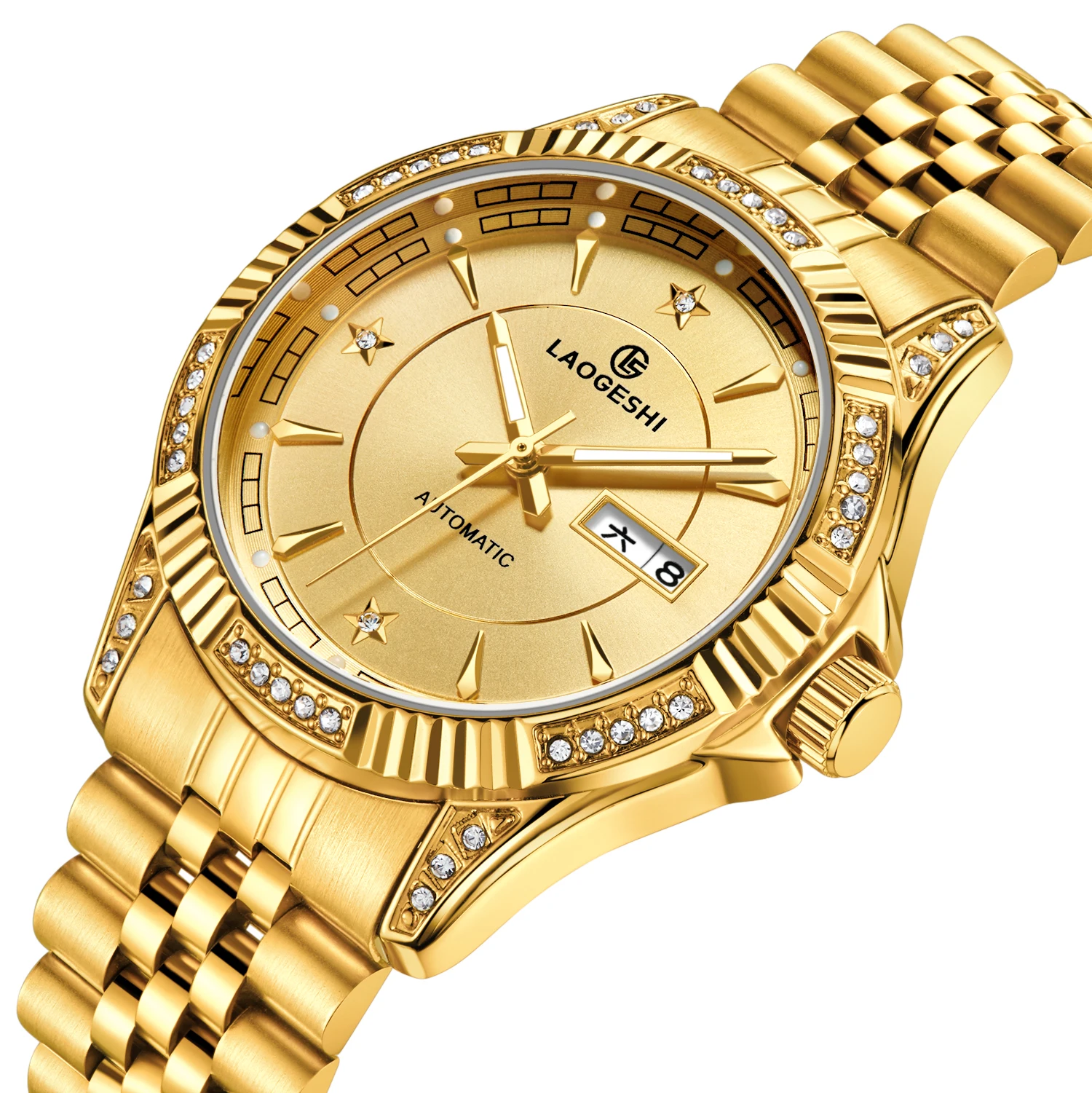 New Stylish Watches For Men Custom Logo Brand Luxury Diamond Mens Watch Orient Automatic Watch Man Waterpoof
