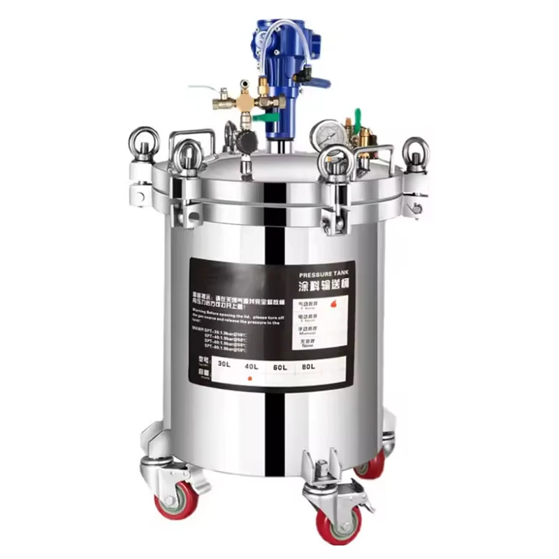 Pressure Tank 304 Stainless Steel Paint Dispensing Pressure Film Positive And Negative Pressure Electric Stirring