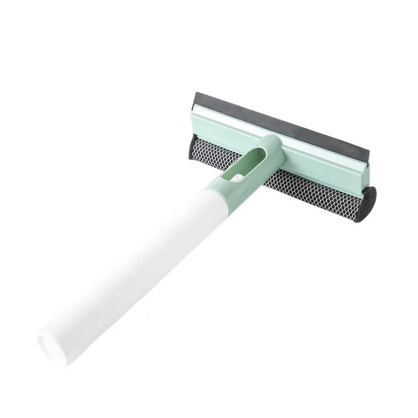Multifunctional household Ceramic Tile Double Sided Window Wiper Long Handle Car Cleaning Brush Window Squeegee with Spray