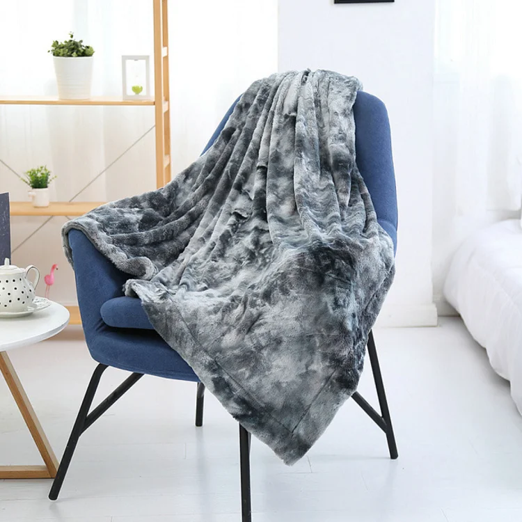 Fuzzy Faux Fur Sherpa Throw Fleece Blanket Quilt Flannel Woven Blanket