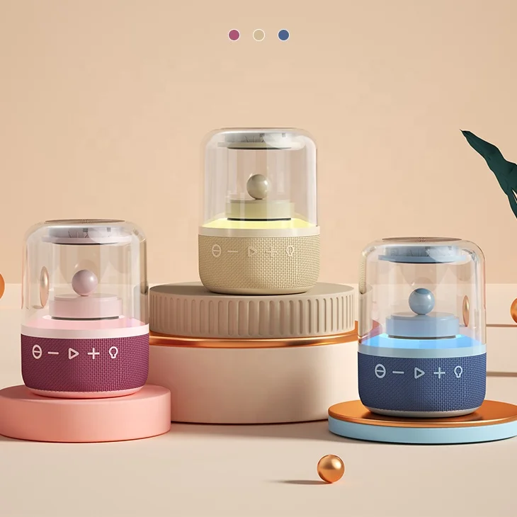 2022 hot sale Double Drivers RGB flame Speakers Christmas smart Speaker TF Card TWS Hi-fi speaker