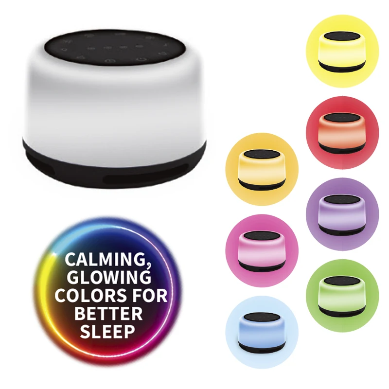 8 Colors Night Light Soothing Sounds and Sleep White Noise Machine  5 Timers AdjustableBrightness Memory Function for Adults Kid