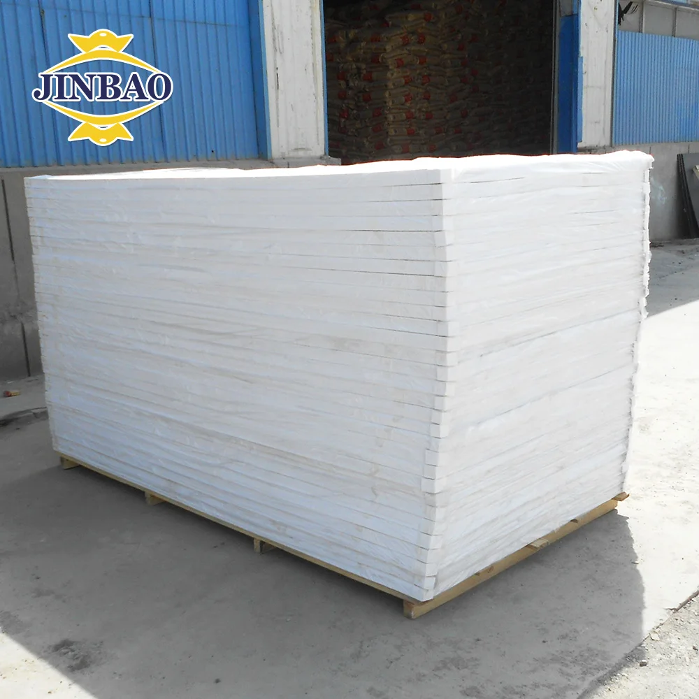 JINBAO rigid sheet  4x8 8mm 18mm plastic sheets waterproof co extruded foam blocks foam board pvc for kitchen cabinets