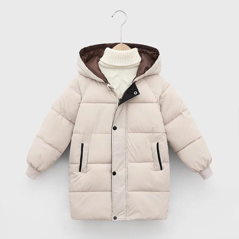 BEIBEIHAPPY Winter kids warm clothes children cotton-padded clothes girls hooded padded jacket  lined thicken coat for winter