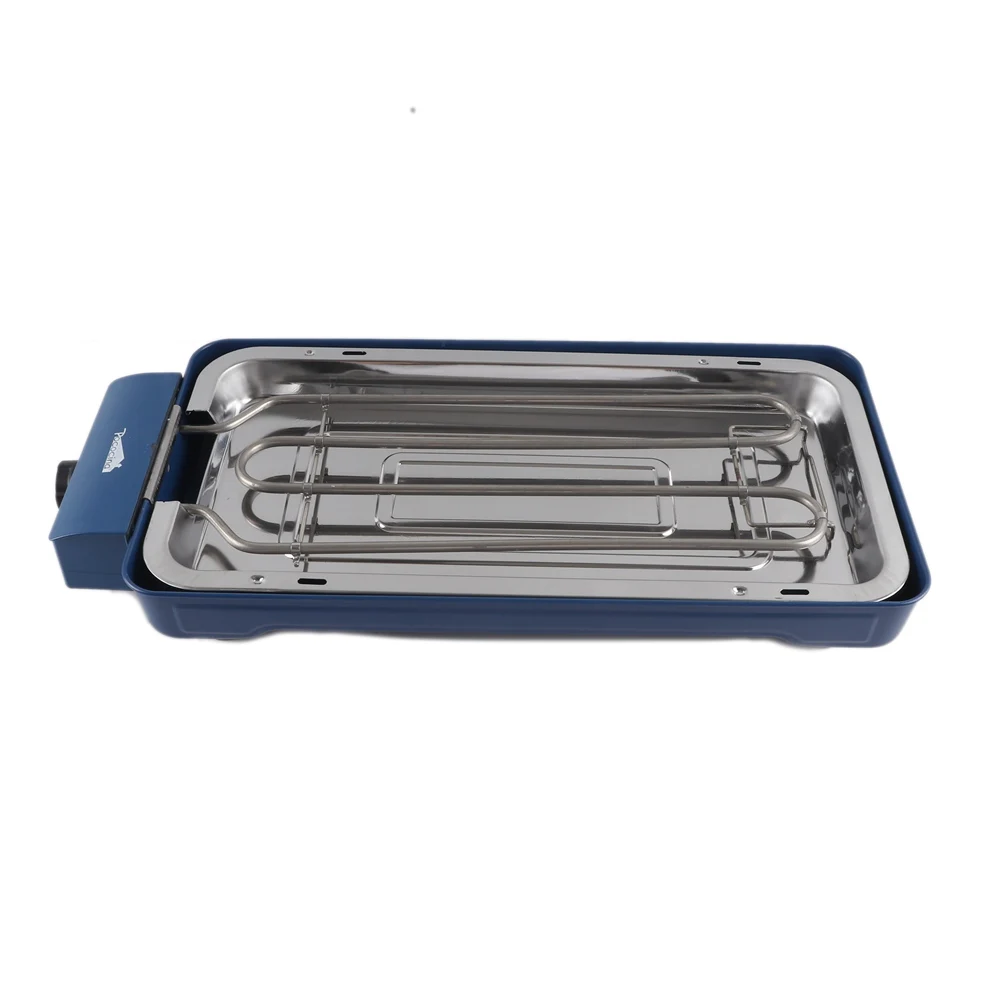 Hot Sale Home BBQ Electric Grill & Griddle 2-in-1 Smokeless Non-Stick Adjustable Rotation Temperature Knob