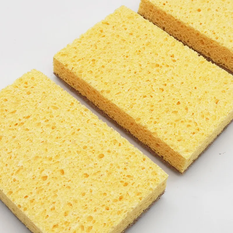 Eco Friendly Cellulose Sponge Block Natural Kitchen Dish Washing Scrubber Cleaning Sponge